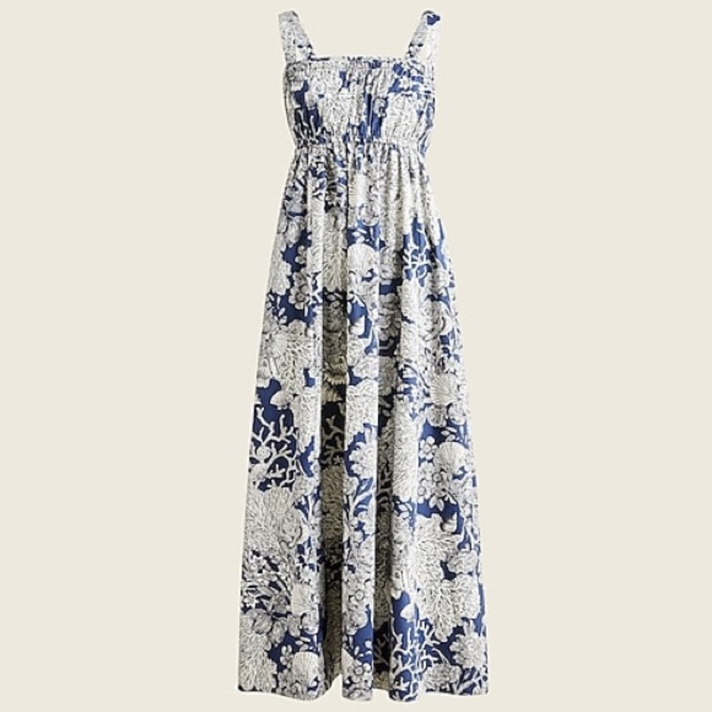 Ratti Seashell Print Gathered Tank Midi Dress Sz10